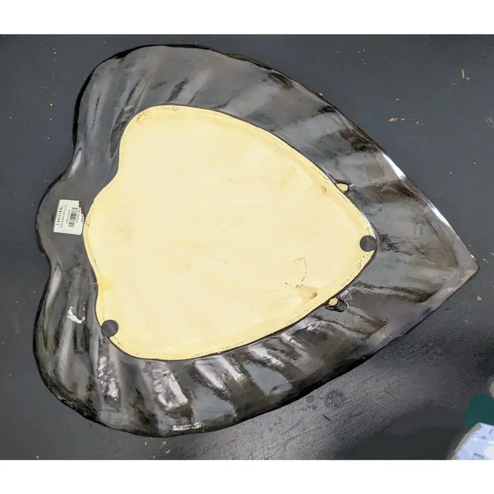 Z Gallerie Pottery Ceramic Leaf Platter 15 X 13